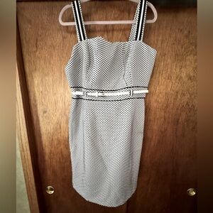 ANTONIO MELANI Black and White Mini Dress